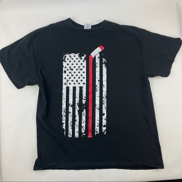 Delta Other - Delta Pro Weight Tshirt Mens XL Black Crew Neck Hockey Firemen Thin Red Line